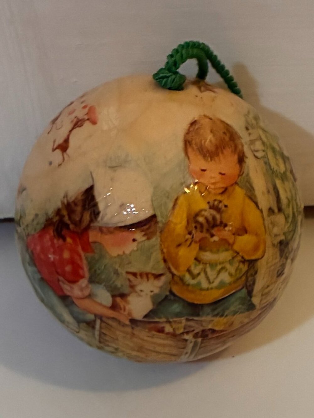 Reflections Barry Patch paper-mâché decoupage Christmas Ornament